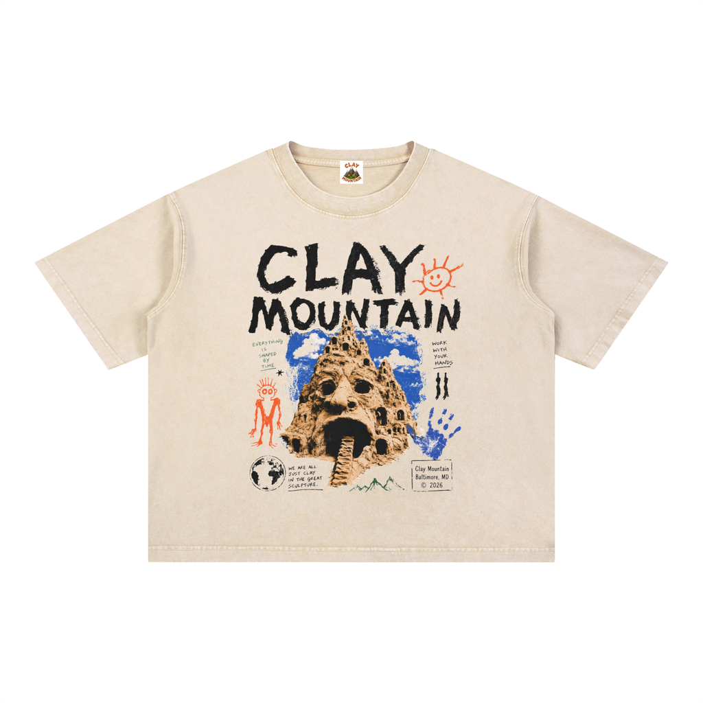 Mineral Wash Boxy Cotton T-Shirt